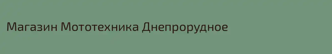 Магазин Мототехника Днепрорудное